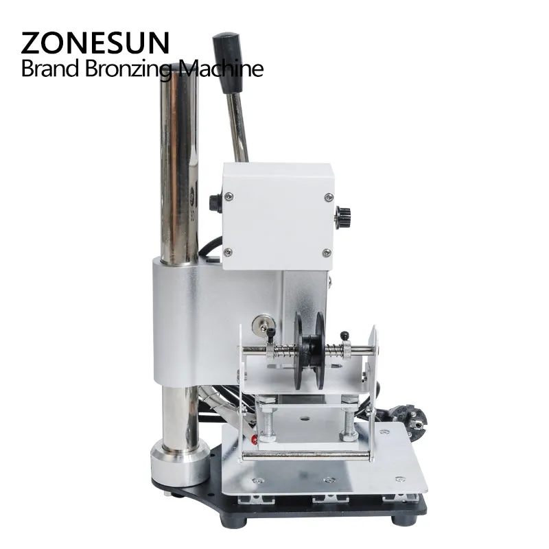 ZONESUN 1PC 110V/220V Manual Hot Foil Stamping Marking Machine Leather PVC Printer With Temperature Control